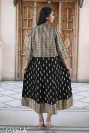 Awsome Anarkali Styled Kurti With Jacket For Womens
