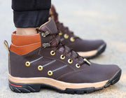 Men's Brown Synthetic Leather Casual Boot