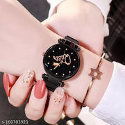 Women Stylish New Fashion Queen Analogue Quartz Magnet Strap Luxury Watch for Women or Girls and Watch for Girl or Women or Stylish Ladies
