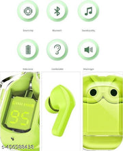 Bluetooth Earpod, True Wireless Bluetooth Headphone, TWS Earphone, TWS Headphone, bluetooth headset, Transparent Design, Sweat Proof, 10mm HD Drivers - Green