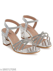 IKAGI Women's Fashion Sandals | Faux Leather Comfortable and Stylish Heel | For Wedding Occasion| For Women & Girls