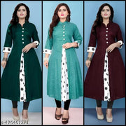 Combo Selfi Cotton Kurti (Pack Of 3)