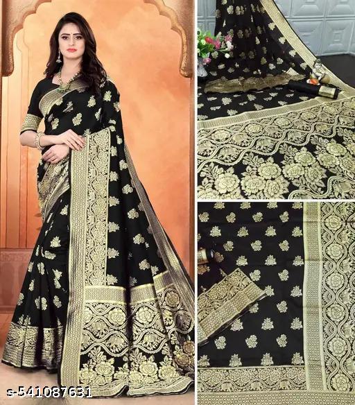 Quintessential Soft Banarasi Silk Saree With Nemesis Blouse Piece