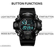 Royal look Digital Watch Shockproof Multi-Functional Automatic Black Color Strap Waterproof Digital Sports Watch for Men's Kids Watch for Boys Watch for Men Pack of 1 Watch Water Resistance Digital Watch