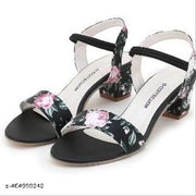 HAMZA Printed Block Heel Sandal For Women