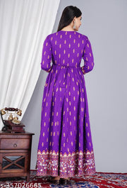 Purple Anarkali Kurta