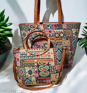 Combo set Ethnic Patchwork Handbag Combo Set for Women – Stylish & Trendy Multi-Purpose Tote & Sling Bag