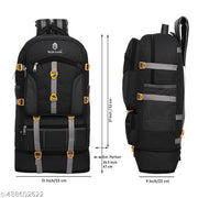 STYLE LOOK Travel & Hiking Rucksack with Dual Large Compartments, Triple Front Quick‑Access Pockets, Side Mesh Water Bottle Holders, Hip Adjustable Belt, and Padded Back for All‑Day Comfort