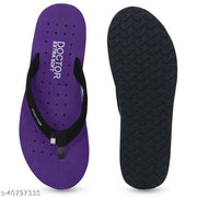 DOCTOR EXTRA SOFT Purple-OR-D-19 Women's Orthopaedic Diabetic Comfort Daily Use Slippers & Flipflops