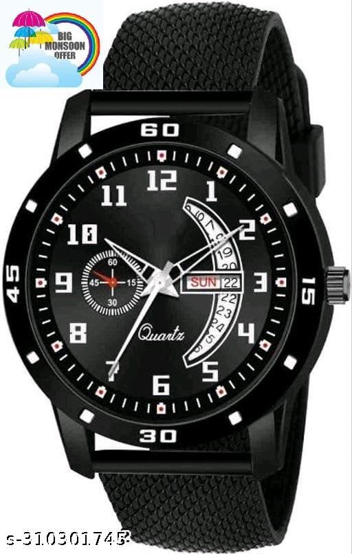 Stainless Steel Strap Day Date Analog Watch For Men