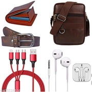 Latest trendy dumkdar offer Buy men album wallet get trendy belt wired earphones 3 in 1 charged or hand bag free
