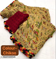 Georgette Printed Saree (With Lace)