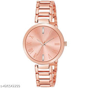 New Fancy Solid Dial Attractive Metal Chain  Analog Watch for Women