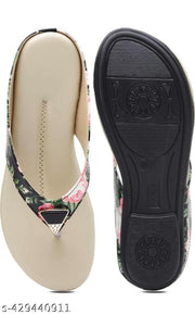 Flat Sandals and Black Slipper for Women , Women's Fashion Sandal Faux Leather, Comfortable & Stylish Wedges Ideal for Casual & Formal Occasions, Comfortable Lycra Slippers For Women, Flats for Women Stylish Latest Girls Sandals