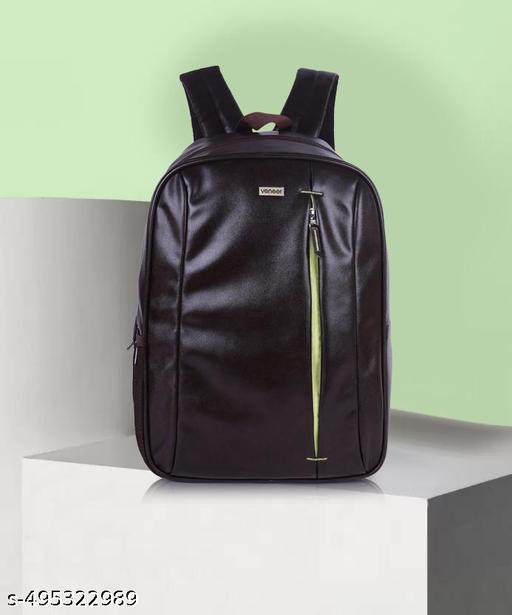 VENEER  Casual Vegan Leather Neon Tech Business Office College Travel Unisex Backpack