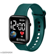 LED Display Fashionable Children Kids Digital Watches Waterproof Sports Square Electronic Led Watch for Kids, Boy & Baby Girls-Digital Watch for Kids