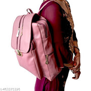 Backpack for Girls Women PU Leather Travel Bags Pithu Bag (LDPT01P)