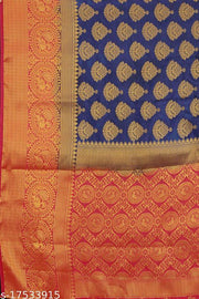 Banarasi Silk Multicolor Jacquard Saree With Blouse