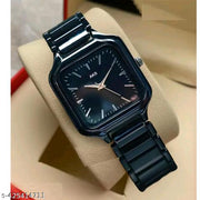 AKS  Black Dial DB Square Rose Women Wrist Watch