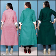Combo Selfi Cotton Kurti (Pack Of 3)