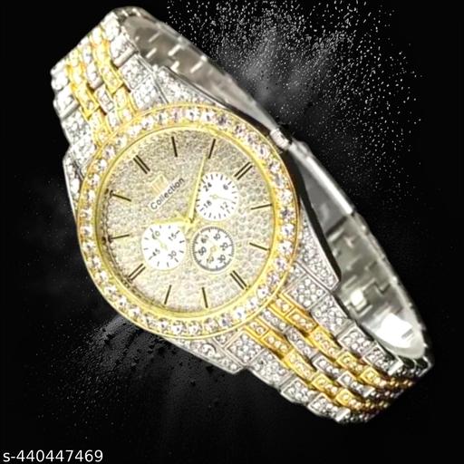 Luxury diamond Round Tuton Crystal Quartz Watch Hip Hop Chronograph Waterproof Man Clock Hot Sale