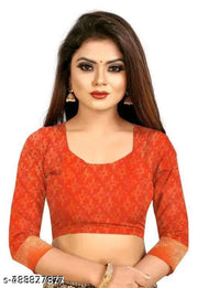 Trending cotton sarees with blouse 399