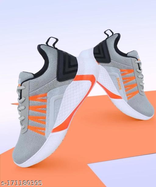 FITLER-Stylish Comfortable Sports Sneakers Running Shoes Running Shoes For Boys AND Girl (Grey)