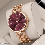 DRS Marun Dial Rose Belt Grils and Women Analog Watch