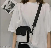 Chain Shopper Mobile Messenger Bag Ladies Canvas Shoulddr long strap for college Travelling, Work