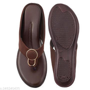 Unique Sandals Brown Slipper for Women , Women's Fashion Sandal Faux Leather, Comfortable & Stylish Wedges Ideal for Casual & Formal Occasions, Comfortable Lycra Slippers For Women, Flats for Women Stylish Latest Girls Unique