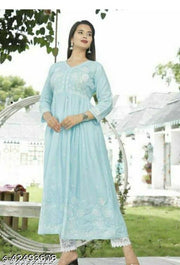 KUNJAL SKY EMBROIDARY KURTI