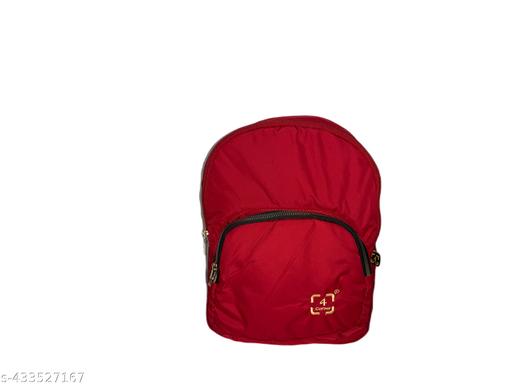 Stylish Nylon Backpack for Women & Girls | Lightweight Travel & College Bag with Gold Zippers