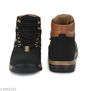 Stylish Men's Leather Black Casual Shoes
