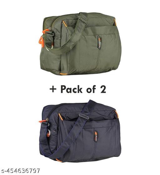 Combo Of Unisex Cross Bag | Men & Women Sling Bag | Latest Washable Men & Womens Cross Bag | Travel Sling Bags | Side Bag | Pack Of 2