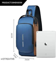 Waterproof Polyester Slim Unisex Crossbody Sling Bag Chest Backpack Men's Shoulder Bag, Leisure Travel Handbag, Hard Shell Anti-Theft Chest Bag