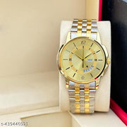 New Arrivals Day-Date Function Gold Dial & Original Gold-Silver Two-Tone Plated Quartz Men's Watch