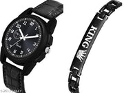 Black Watch King Bracelet for Men Analog Watch - For Men