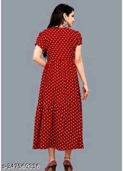 Polyster/Crepe fabric-Kurti Aanarkali
