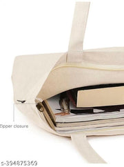 Canvas Women's Tote Bag with Secure Zipper Closure_tote bags_women tote bag_tote bag for women_printed tote bag_tote bag for girls_girls tote bag_tote_bag_hand bag_hand bag for girl_girls hand bag_sling bag_stylish tote bag