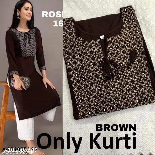 rayon kurtis for women
