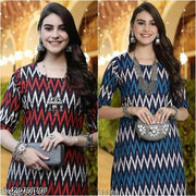 Polyster/Crepe fabric-Neeva Creation Fancy Designer Low price Kurti