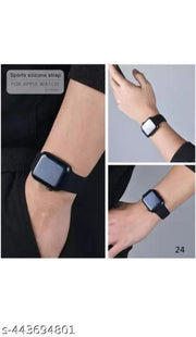 42/44/45 mm Soft Silicon Strap Compatible with Series 7 / 6/5/4/3/2/1/SE belt Smart Watch Strap(Grey, White)