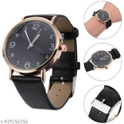 High Quality Round Dial Fancy Leather Belt Women Analog Watch(Pack of 2)
