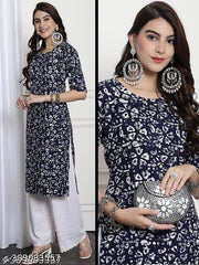 Polyster/Crepe fabric-Kurti For Women