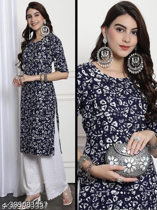 Polyster/Crepe fabric-Kurti For Women
