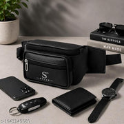 Waist Bag for Men Side Bag for Travel, Sports Waterproof & Adjustable Belt Pouch Fanny Waist Bag