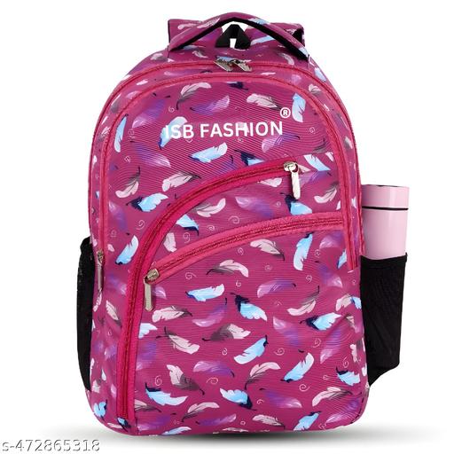 ISB Printed Backpack for school collage office Traveling Outdoor  Waterproof Polyester Material High Quality Bag Men Women Boys and Girls