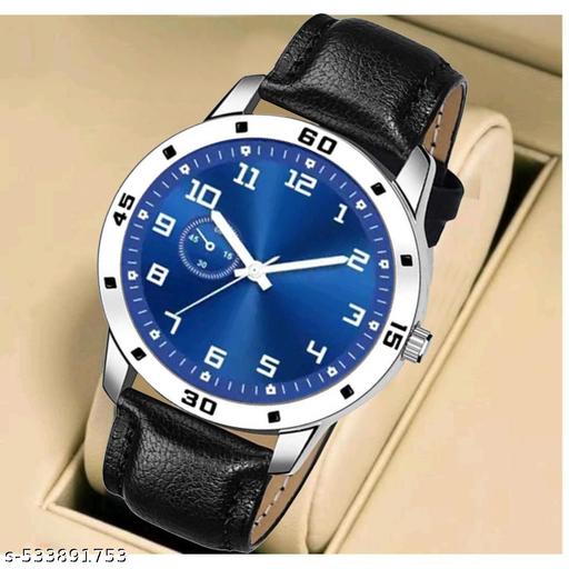 Yolako Blue Round  Copper Romen Leather Analog Boy and Men Watch