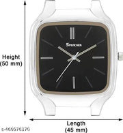 FT3027 NEW DESIGNER SQUARE STIANLESS STEEL ADJUSTABLE CHAIN Analog Watch