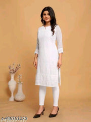 woman chikan kurti kurti